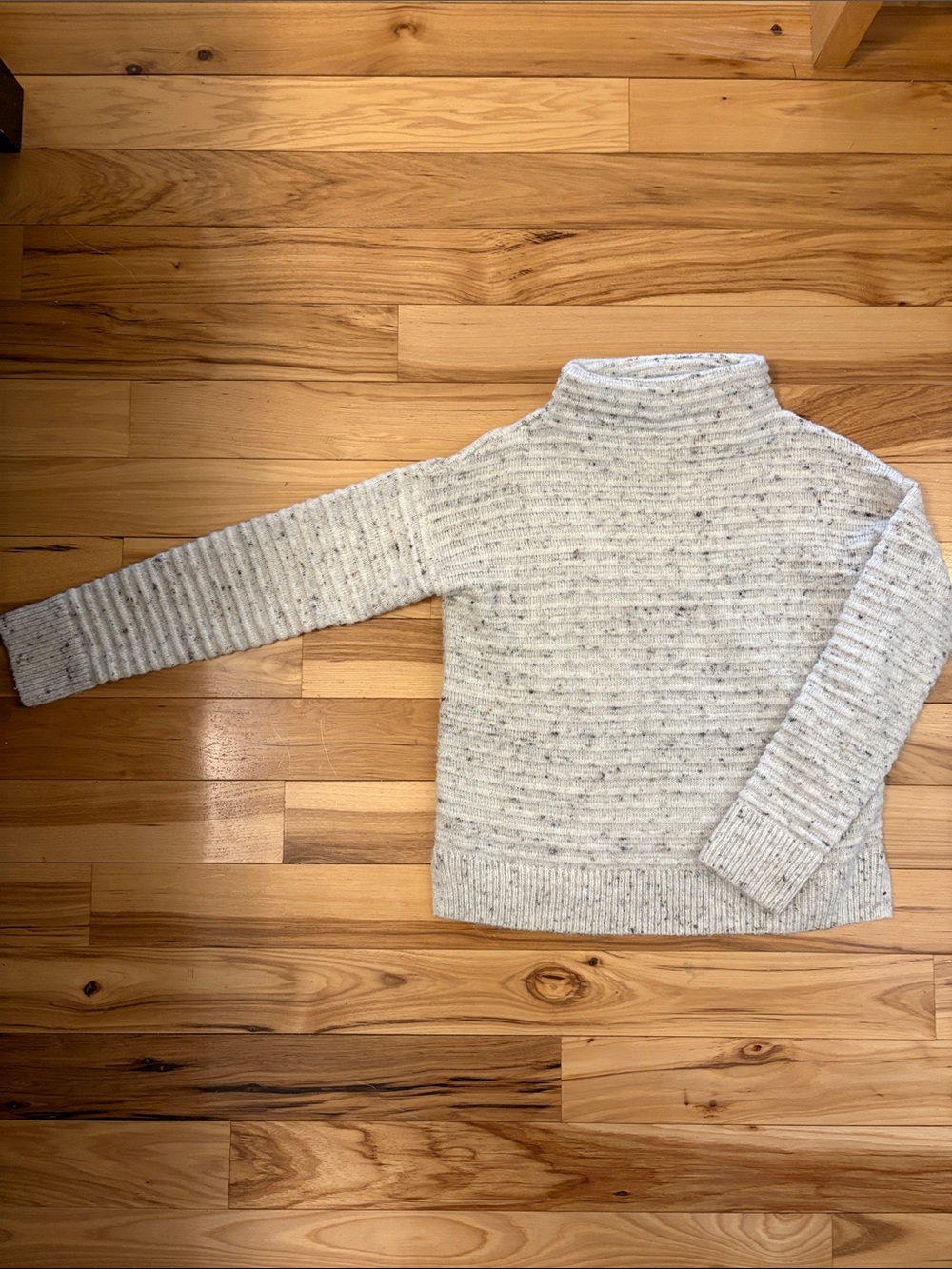 Women’s Madewell Donegal Belmont Speckled Ribbed Mockneck Sweater (XS)